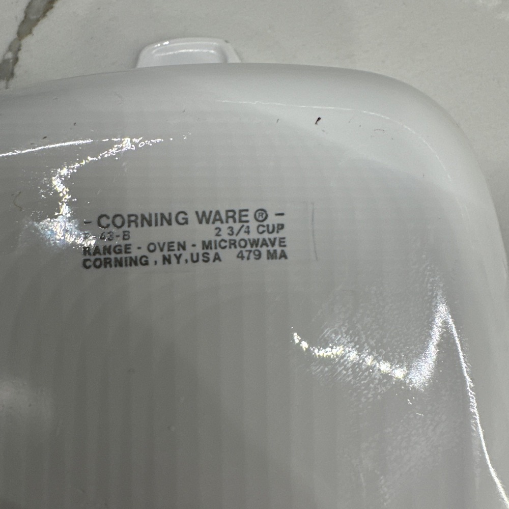 SET OF 2 Corning Ware WILDFLOWER P-43-B Small Square Casserole Dishes 5" 700 mL - Picture 6 of 8
